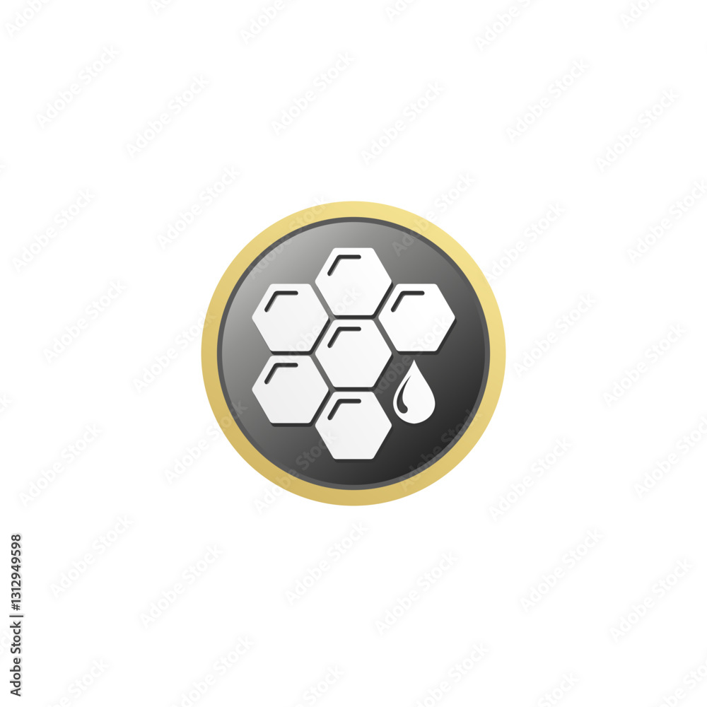 Pure honey icon or sign Vector isolated EPS. The best Original Honey label for product. Elegant Original Honey Label or icon for your product related honey. Pure honey icon or sign Vector isolated EPS. The best Original Honey label for product. Elegant Original Honey Label or icon for your product related honey.