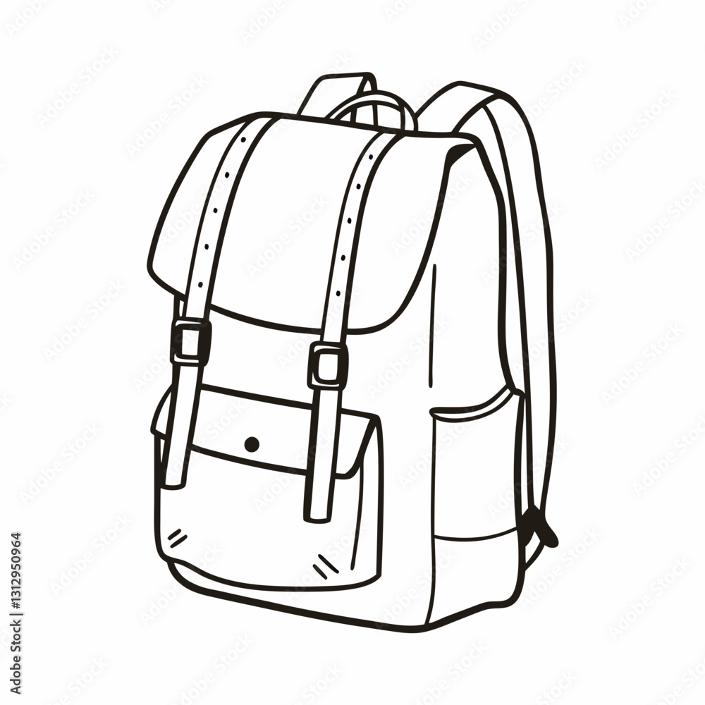 Fototapeta premium backpack isolated on white
