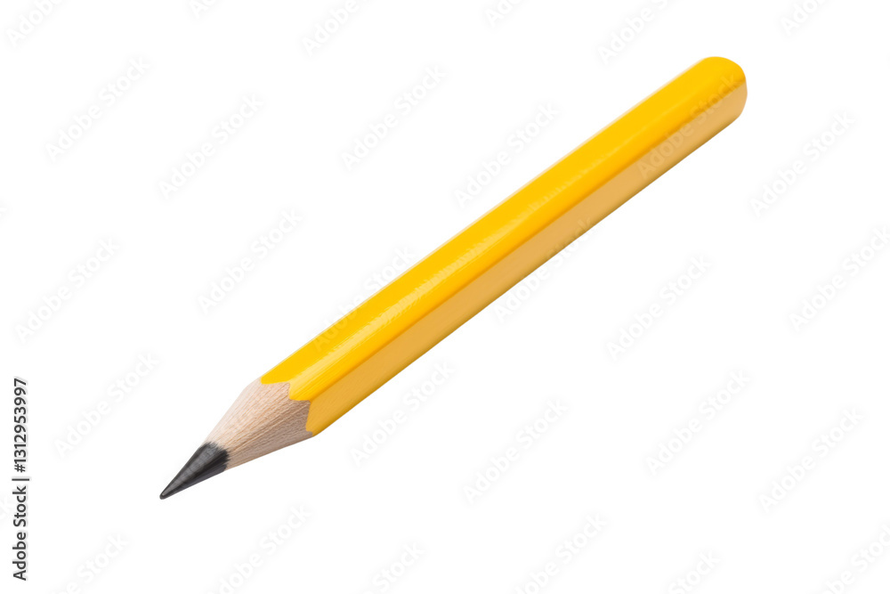 Yellow pencil with a black tip, isolated Yellow pencil with a black tip, isolated