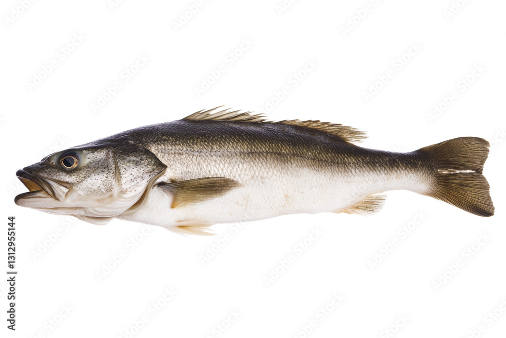 Fish is shown on a white background, isolated Fish is shown on a white background, isolated