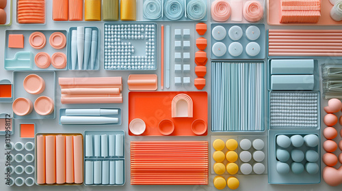 Organized pastel stationery collection displaying neatness and creativity