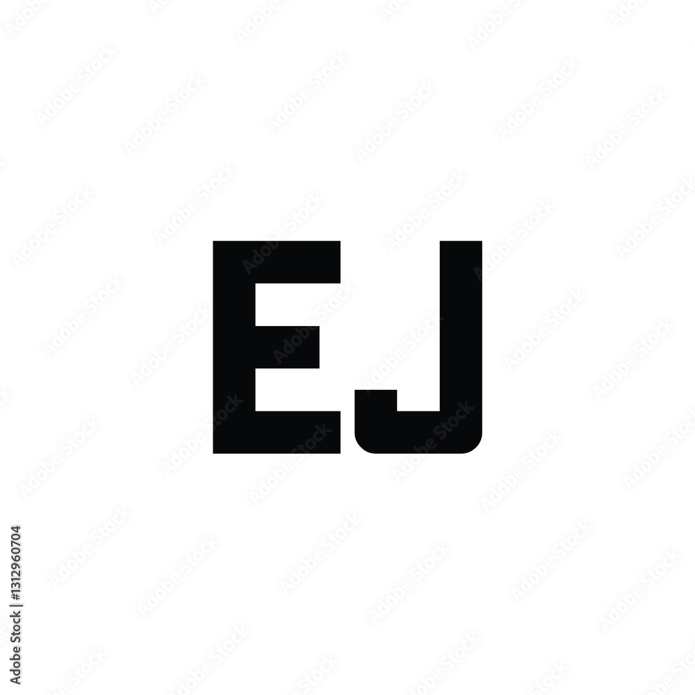 EJ monogram logo design letter text name symbol monochrome logotype alphabet character simple logo EJ monogram logo design letter text name symbol monochrome logotype alphabet character simple logo