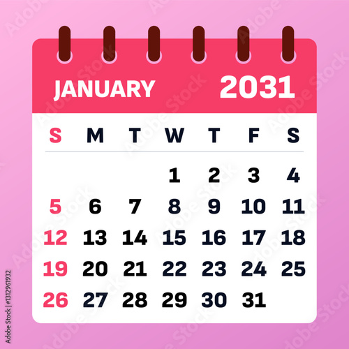 2031 January with snowflakes, resolutions, and goal setting. A time for new beginnings, motivation, and planning for a successful year.