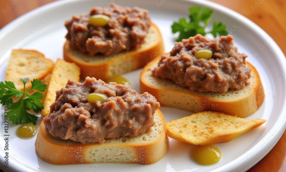 Delicious bean spread on toast Delicious bean spread on toast