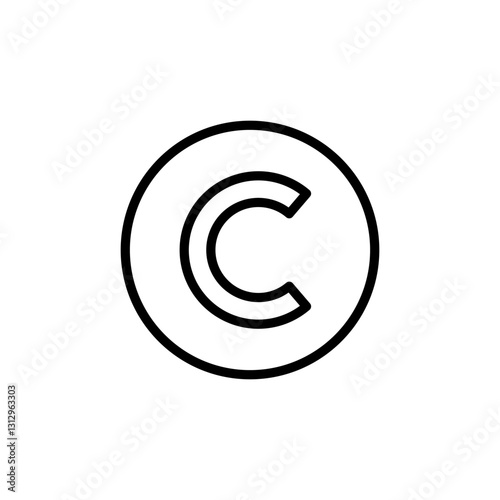 Copyright icon logo design. copyright sign and symbol