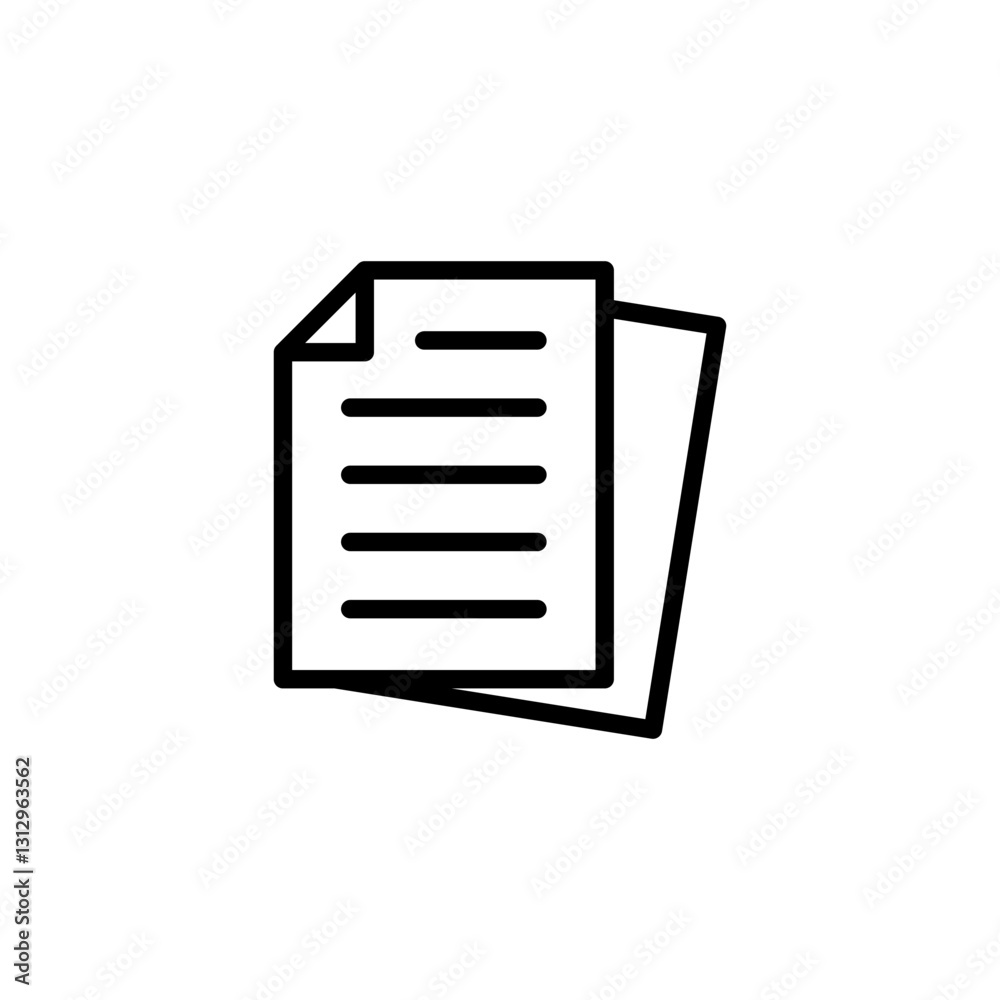 Document icon logo design. Paper sign and symbol. File Icon Document icon logo design. Paper sign and symbol. File Icon