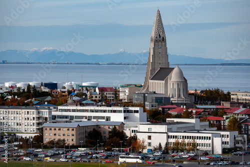 Hallgrimskirkja - a Lutheran (Church of Iceland) parish church in Reykjavik, Iceland. 
