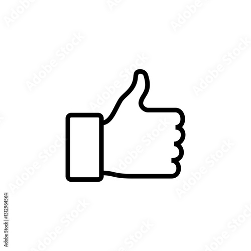 Like icon logo design. Thumbs up sign and symbol. Hand like