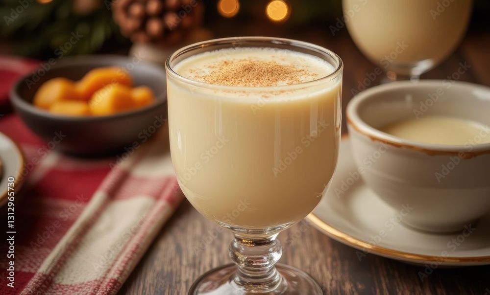 Delicious creamy drink on table Delicious creamy drink on table