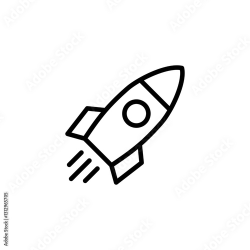 Rocket icon logo design. Startup sign and symbol. rocket launcher icon