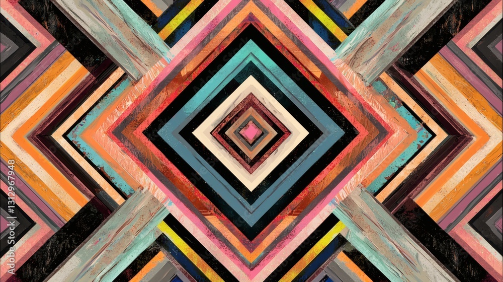 Vibrant Geometric Patterns in Bold Colors and Complex Designs Vibrant Geometric Patterns in Bold Colors and Complex Designs