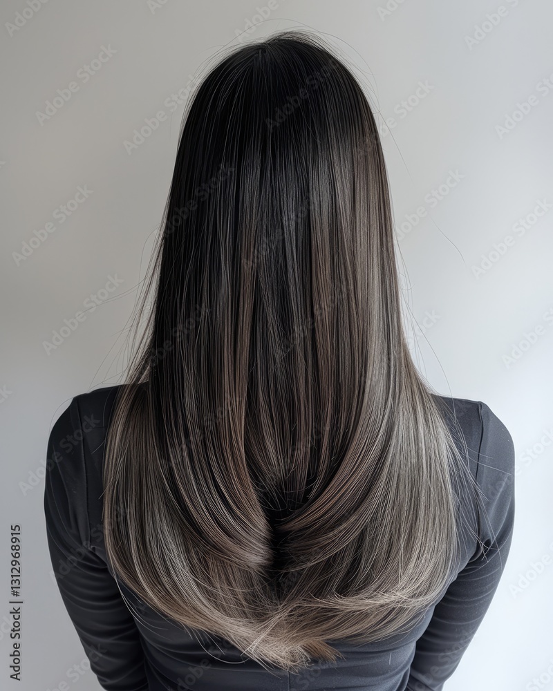 Naklejka premium background of women fashion with beautiful wavy haircuts creates the elegance of girl Generate AI