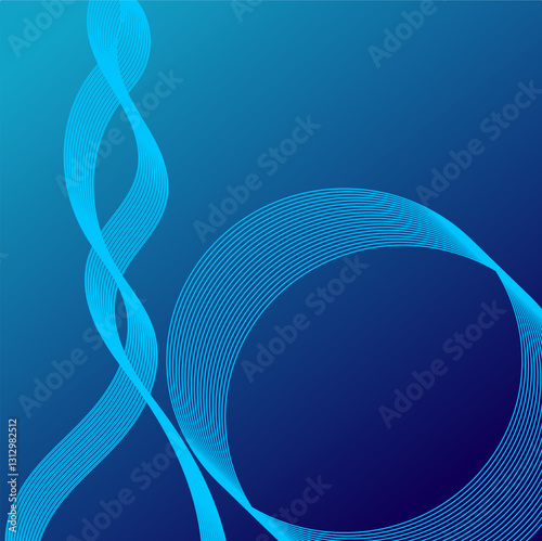 Vector illustration of abstract background of interpolated lines in the form of spirals and circles