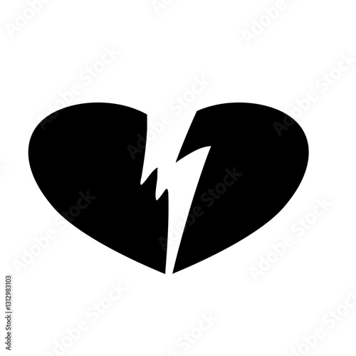 Broken heart vector icons
