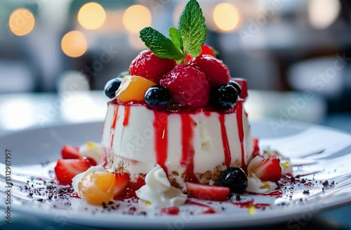 ice cream with fruits