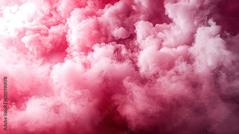 Fototapeta premium Pink Smoke Clouds in Air