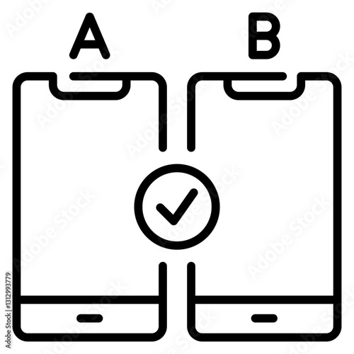 AB Testing Line Icon
