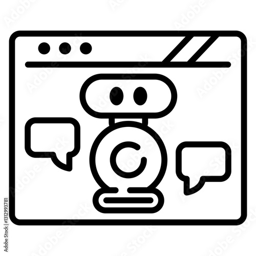 Chatbot Line Icon
