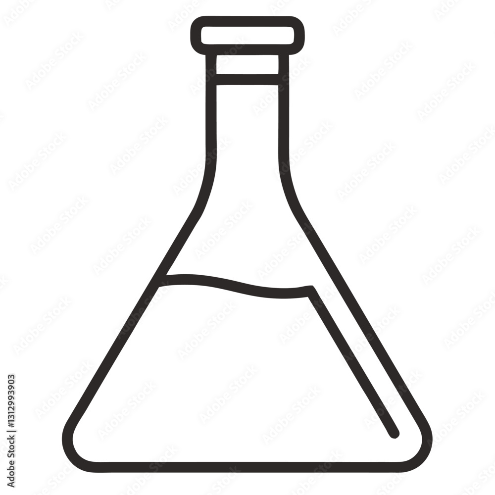 Minimalist Line Drawing of Erlenmeyer Flask – Vector Illustration, Clipart & Line Art, Minimalist line art of an Erlenmeyer flask – perfect for science-themed vector designs & clipart. Minimalist Line Drawing of Erlenmeyer Flask – Vector Illustration, Clipart & Line Art, Minimalist line art of an Erlenmeyer flask – perfect for science-themed vector designs & clipart.