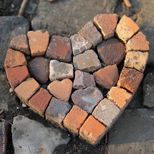 heart shaped bricks