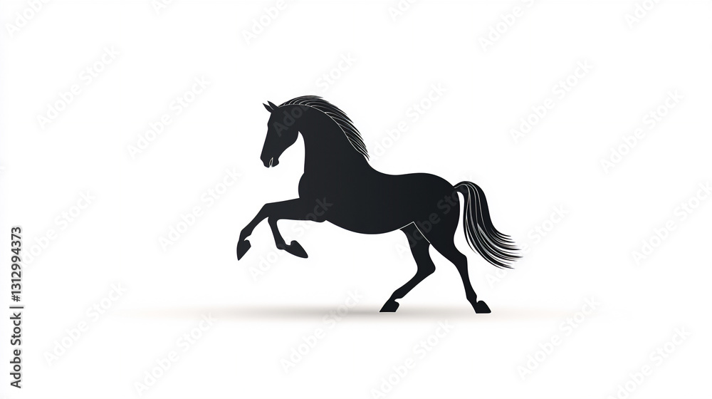 Obraz premium natural light p A simple silhouette of a hors