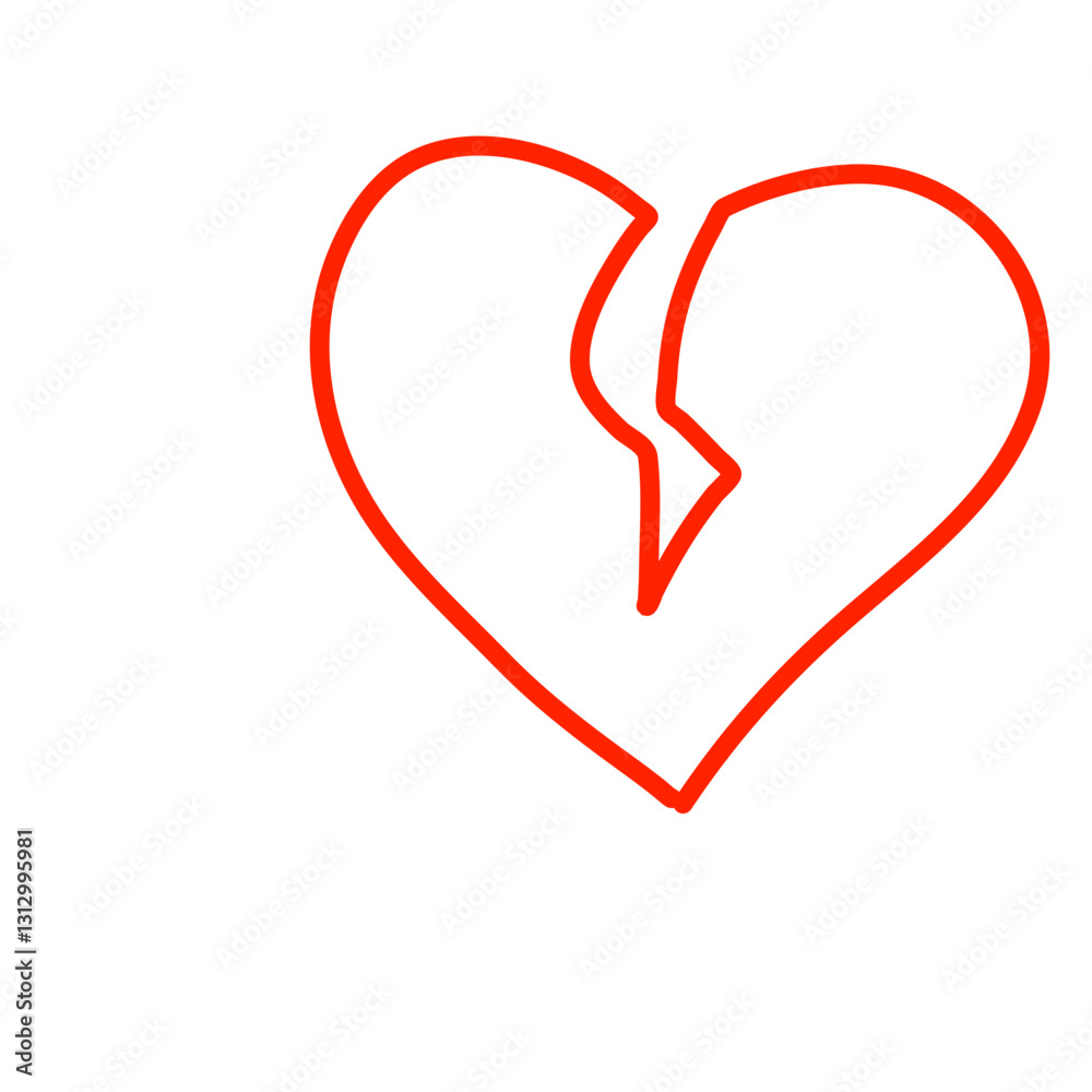 broken heart shaped symbols
broken heart shaped symbols