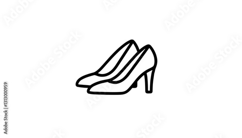 Stylish high heel shoes on a minimalist background