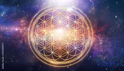 Flower of Life representing the cycle of life and the interconnectedness of all things