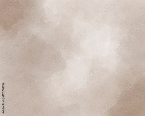 Vintage watercolor background in soft beige and sepia tones. Hand painted texture resembling aged paper with delicate gradients and organic flow. Perfect for invitations, branding, creative projects photo