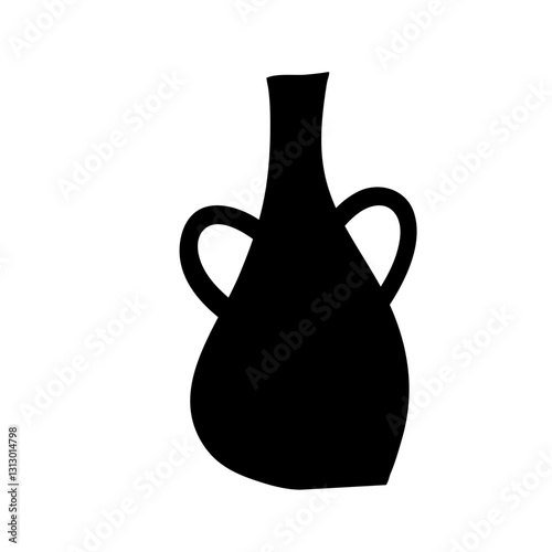 Ancient black ceramic vase
