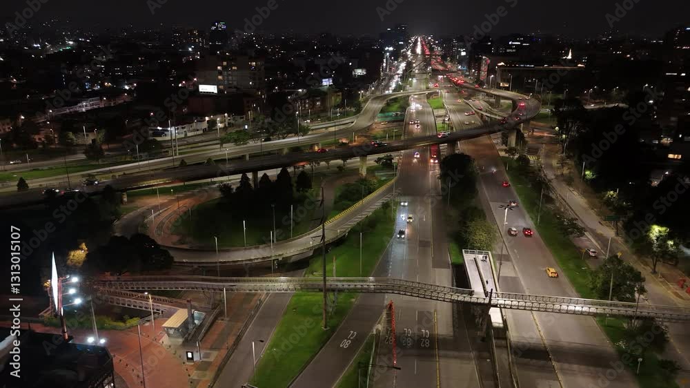 Punto de interés del complejo de puentes de la calle 92 con autopista norte y carrera 30 en Bogotá, Colombia, desde la autopista norte hasta la avenida 30.	
