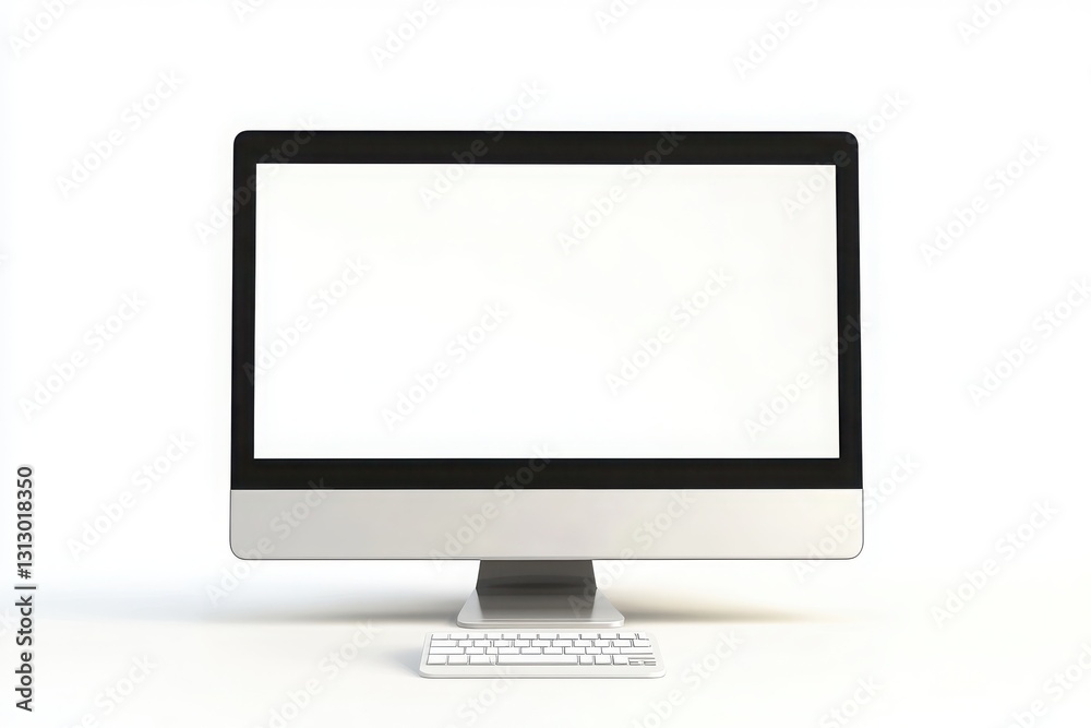 3D Desktop Computer isolated on white background 3D Desktop Computer isolated on white background