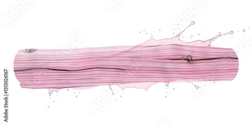 Aged Pewter Plank with Double Exposure Splash