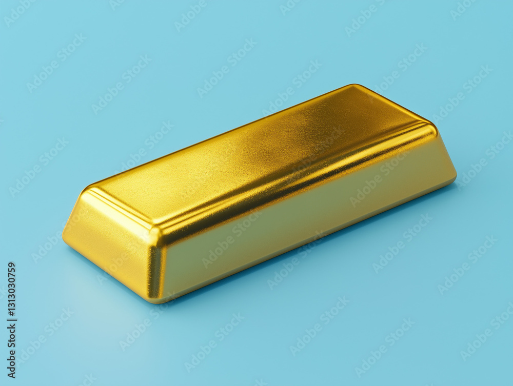 Gold bar isolated on a solid color background Gold bar isolated on a solid color background