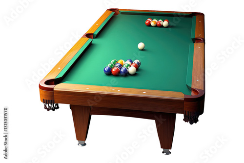 8 ball pool table Isolated on transparent background