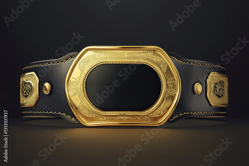 Boxing championship belt with gold plating