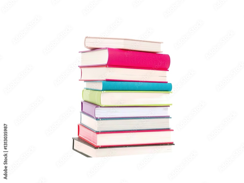 Minimalist Book Stack, Beach Shimmer, Cyan Magenta Minimalist Book Stack, Beach Shimmer, Cyan Magenta
