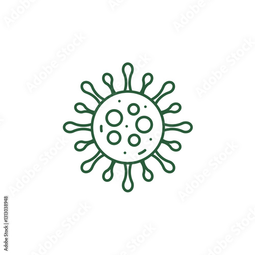 Virus or bacteria cell icon representing health and disease