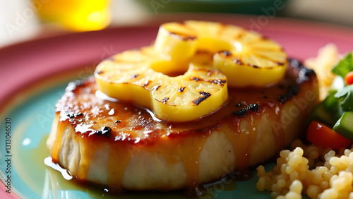 Wallpaper Mural Glaze a pork chop with a homemade teriyaki sauce and top it with grilled pineapple slices for a tropical twist. Present it on a vibrant, colorful plate, positioning the chop at an angle with the pinea Torontodigital.ca