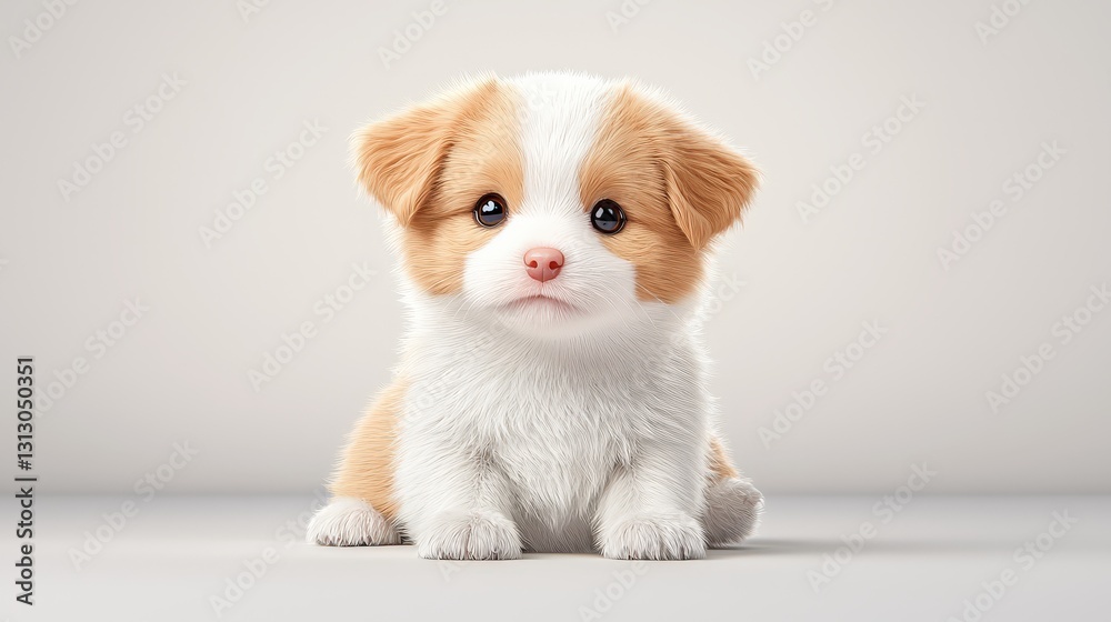A heartwarming 3D puppy sketch with clean, elegant strokes, high-definition fur detailing, and an artistic depth of field for a premium stock image. A heartwarming 3D puppy sketch with clean, elegant strokes, high-definition fur detailing, and an artistic depth of field for a premium stock image.