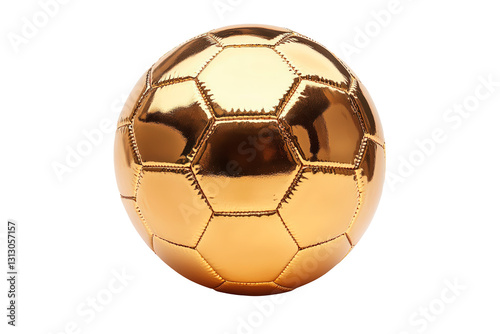 A gold football ball isolated on transparent background