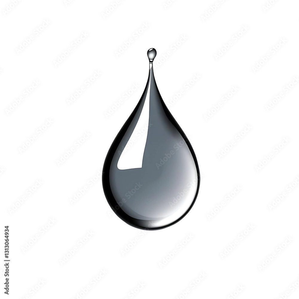 Water drop shape with transparent background