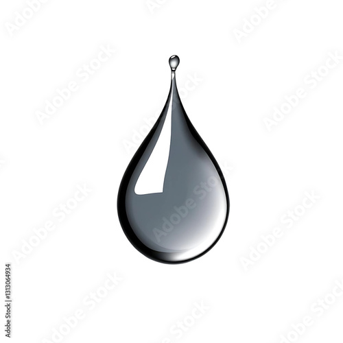 Water drop shape with transparent background