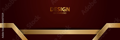 Maroon gold geometric design background