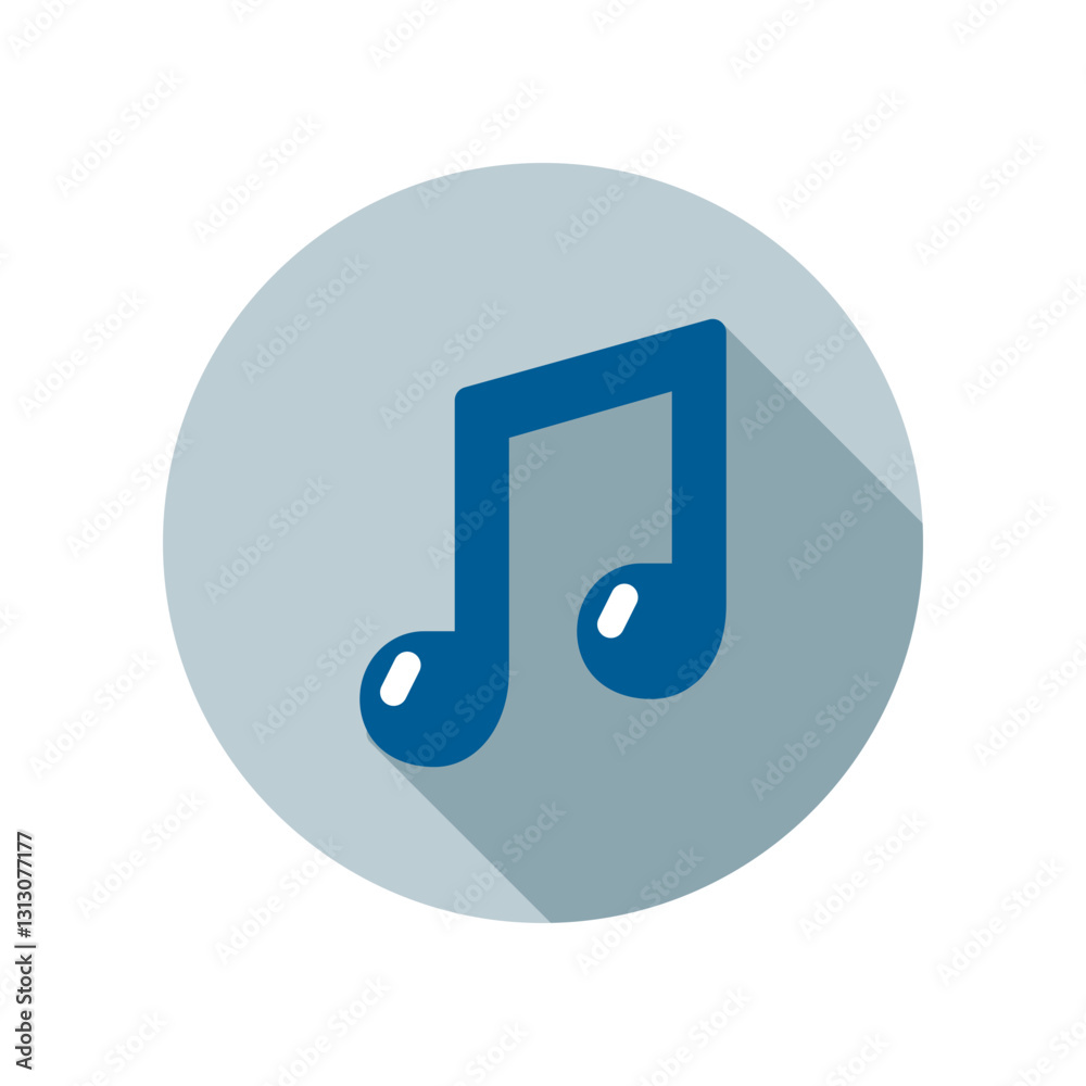 Design Illustration graphic of Musical note icon with flat style. Suitable for UI, mobile design, web design, etc. Design Illustration graphic of Musical note icon with flat style. Suitable for UI, mobile design, web design, etc.