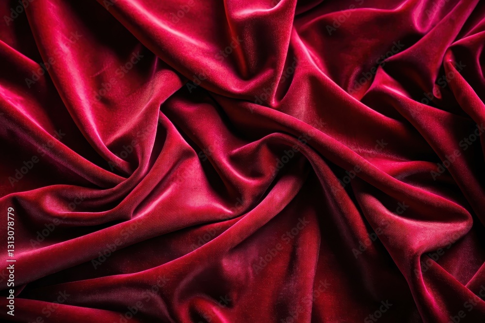 Crimson Velvet Drapery Luxurious Fabric Texture with Deep Red Hues and Smooth, Soft Waves Crimson Velvet Drapery Luxurious Fabric Texture with Deep Red Hues and Smooth, Soft Waves