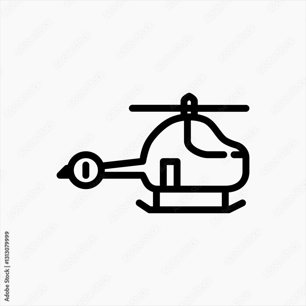 Design Illustration graphic of helicopter icon with line style. Suitable for UI, mobile design, web design, etc. Design Illustration graphic of helicopter icon with line style. Suitable for UI, mobile design, web design, etc.