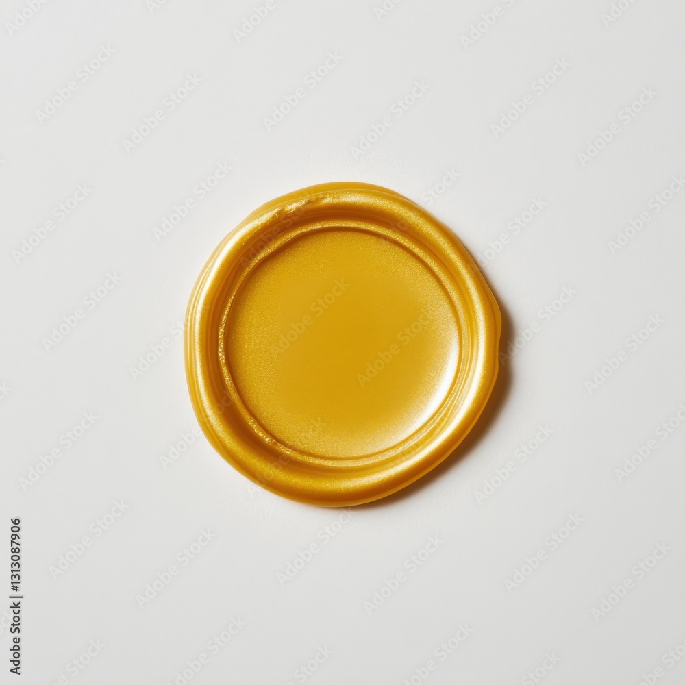Gold wax seal on white Gold wax seal on white