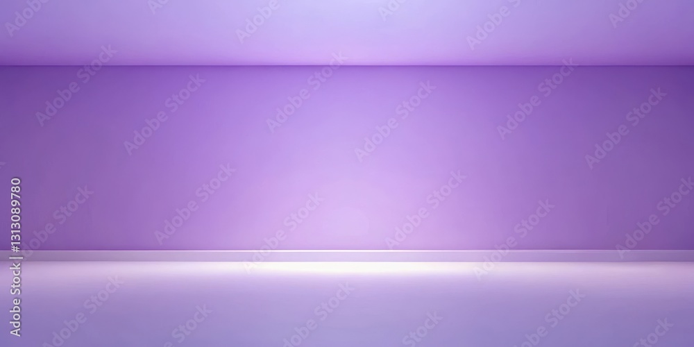 Empty Lavender Room Interior with Subtle Lighting and Minimalist Design Empty Lavender Room Interior with Subtle Lighting and Minimalist Design