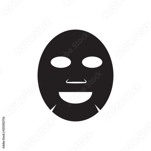 Facial mask icon. Skincare treatment symbol. Beauty self care. Vector illustration.
